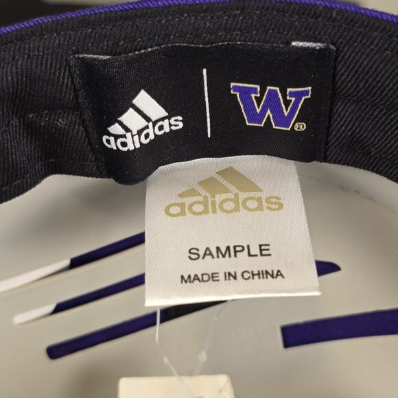 Washington Huskies Adidas Purple Adult Size Strap-back Hat - Picture 5 of 6